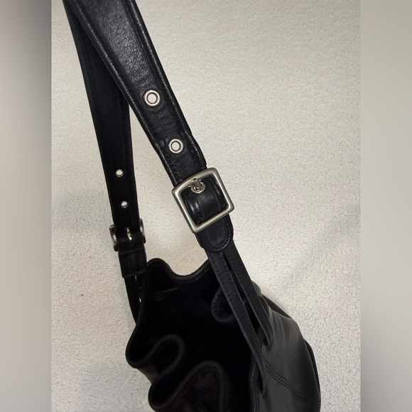 Genuine Coach Vintage USA Legacy Drawstring Leather Hobo Bag 9166 Black Leather - Picture 6 of 7
